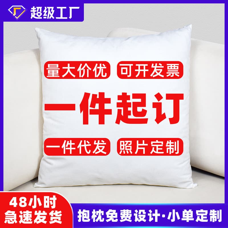 Amazon Temu Cross-Border Pillow Case Living Room Sofa Cushion Pillow Case Bedside Waist Pillow Printed Logo Factory Wholesale