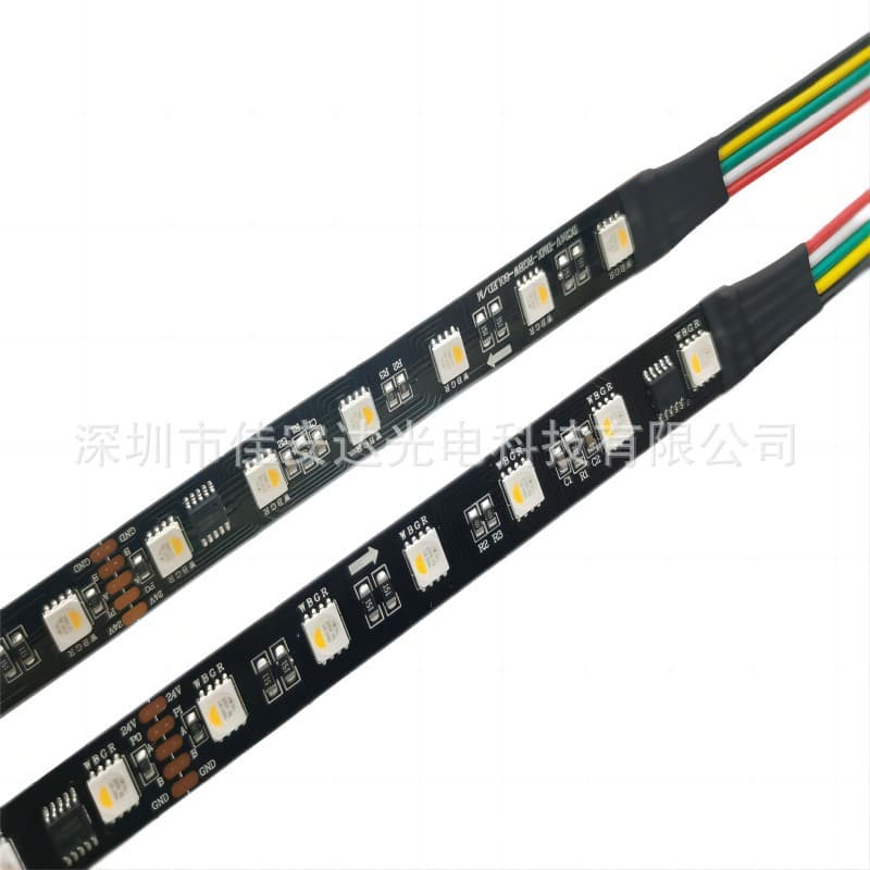 DMX512 Colorful LED Strip RGBW 4-in-1 DMX Full Color Light Strip 24V DMX Addressable RGBW LED Strip