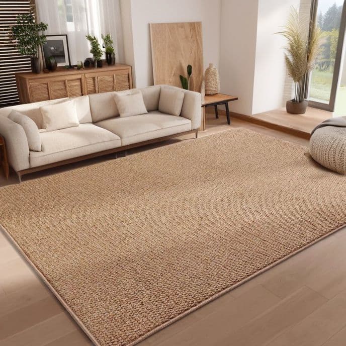 French-Style Carpet Pineapple Circle Cream-Style Coffee Table Blanket Japanese Light Luxury Wabi-Sabi Style Imitation Sisal Bedroom Floor Mat with a High-End Feel