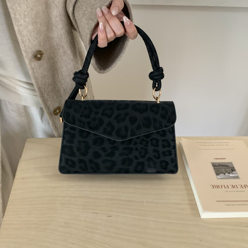 Vintage Leopard Print Handbag Small Square Bag Women's 2026 New Trendy Versatile Shoulder Bag Crossbody Bag for Overseas Trade Wholesale Drop Shipping