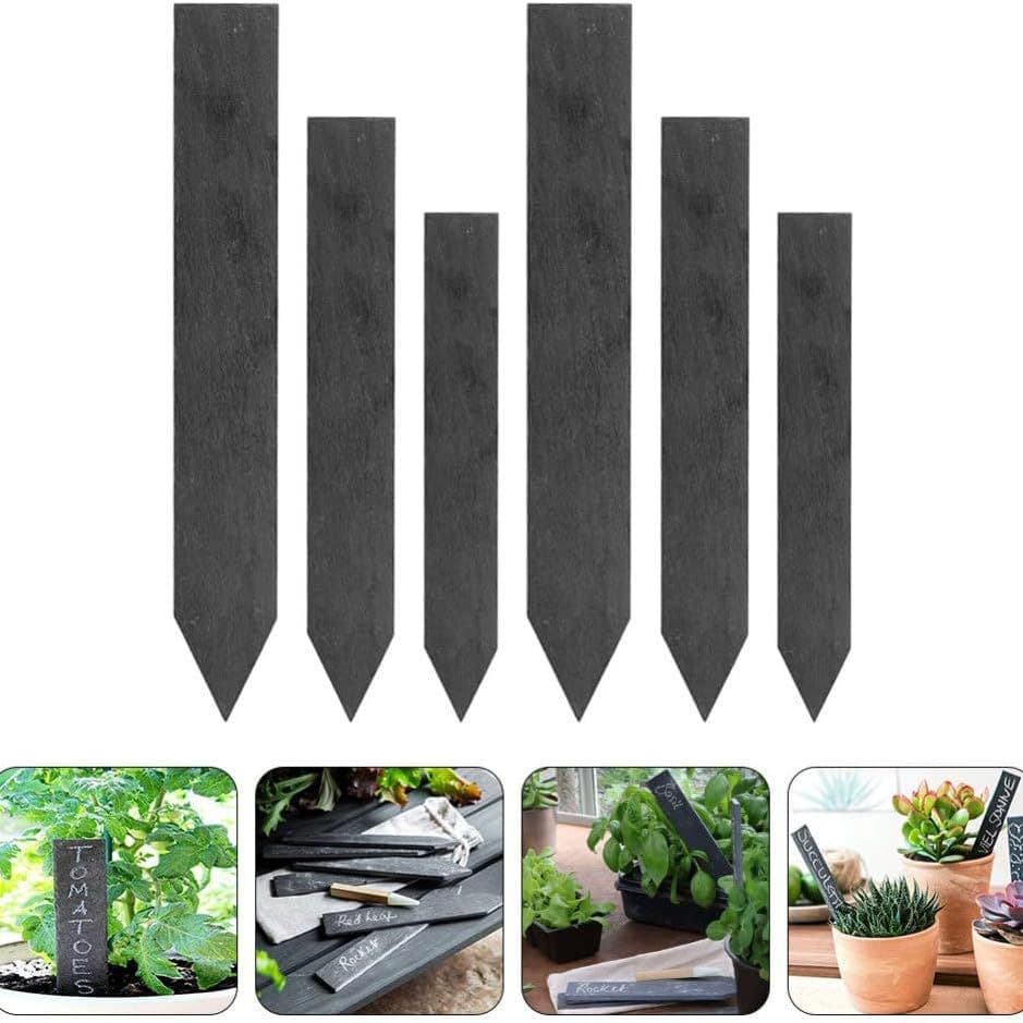 Factory Supply Slate Plant Labels Garden Flower Shrub Succulent Plant Tags Vegetable Garden Orchard Stone Stakes