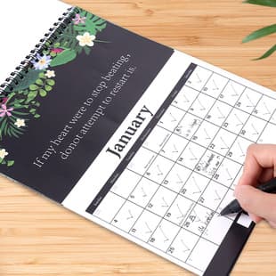 Amazon Cross-border 2025-2026 Calendar Home Monthly Calendar Daily Plan Coil Calendar Memo Table English Creative
