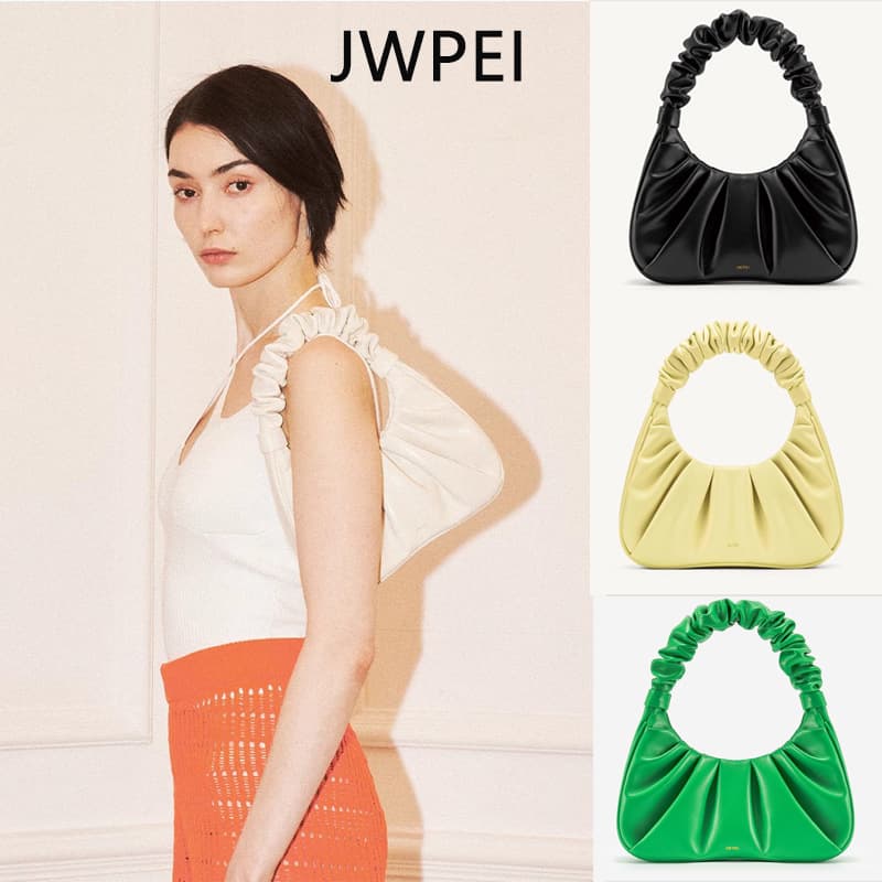Cross-border JW PEI cloud bag GABBI white pleated handbag women's French one-shoulder niche underarm bag 203