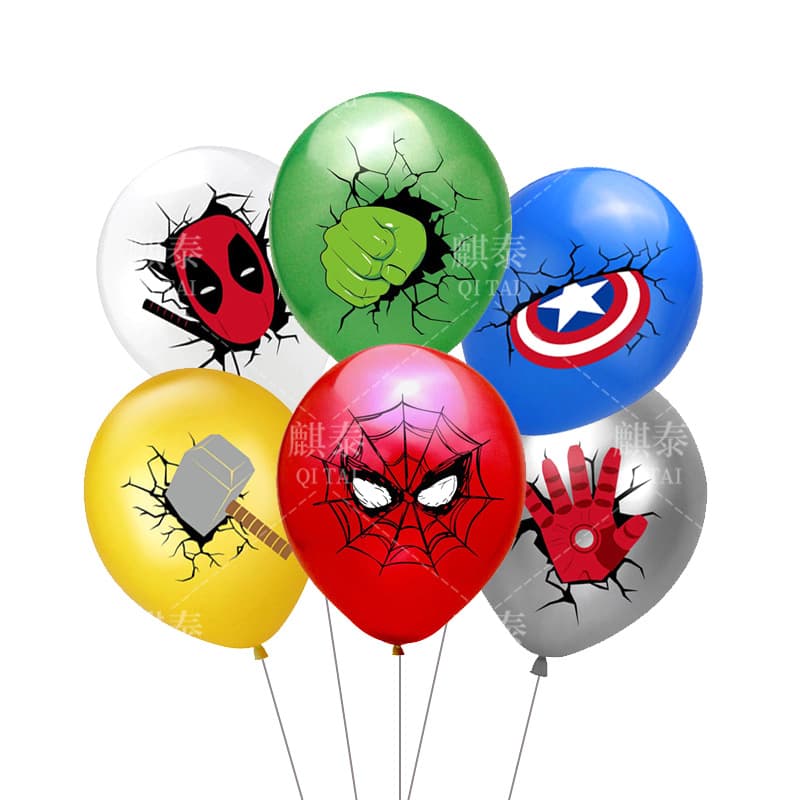 Marvel Avengers Theme Balloon Set Thickened 12 Inch Superhero Balloon for Birthday Party Decoration