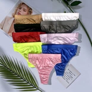 Ultra High Waist Silky Thong, European American T-Back, Thin Transparent Sexy Women's Lingerie, Amazon AliExpress Bestseller