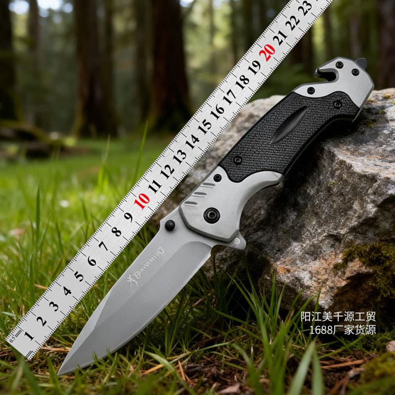 Outdoor Folding Knife, High Hardness Camping Knife, Multi-Functional Knife, Tactical Knife, Outdoor Window-Breaking Survival Knife, Self-Defense Knife