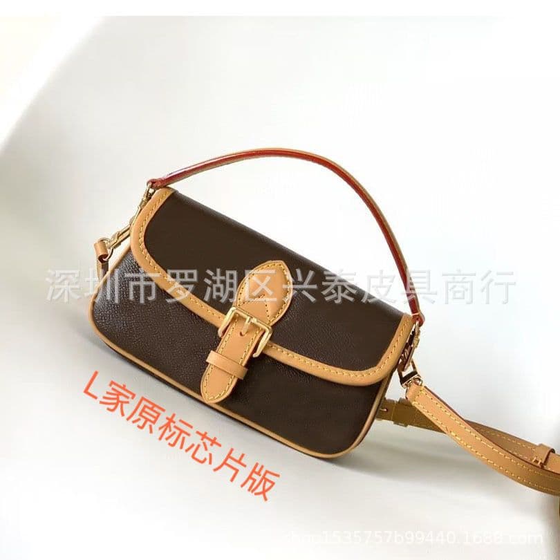 New Monogram Logo Nano & LV Mini Diane Baguette Bag Shoulder Bag Handheld Shoulder Crossbody Bag Underarm Bag