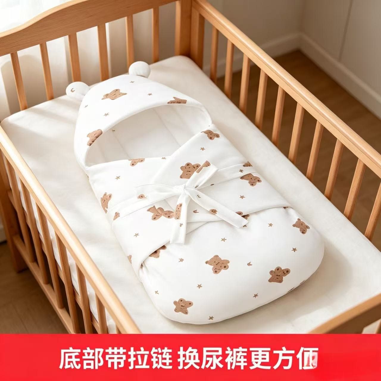 Baby Sleep Sack Swaddle Anti-Startle Wrap, 4-Season Pure Cotton Class A Thermal Sleep Sack with Zipper for Easy Diaper Change