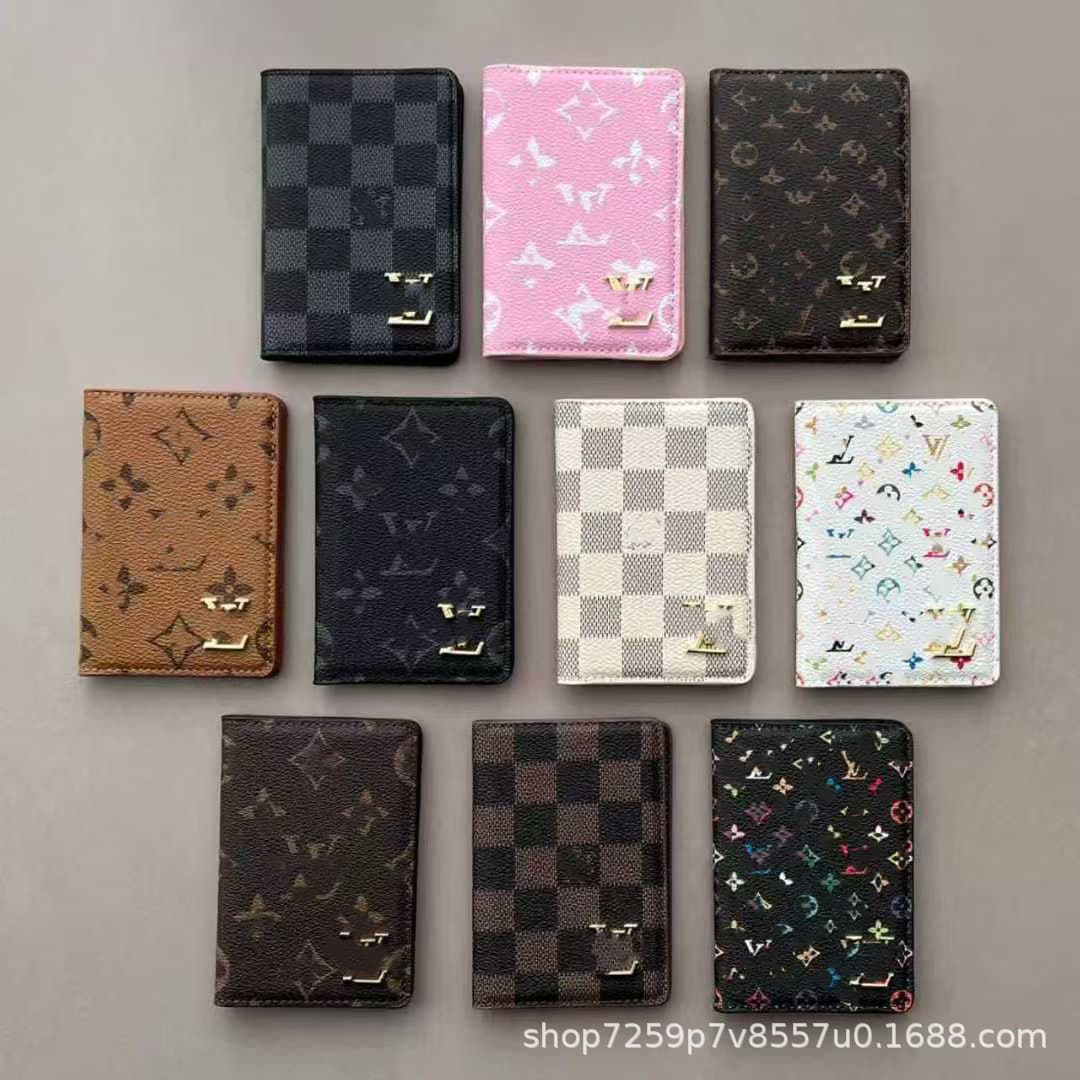 European and American Lvjia trendy card holder, fashionable compact card holder, flip book card holder, high-end folding card holder, trendy hot stamping