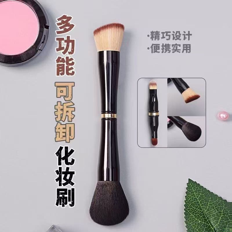 New Portable 4-in-1 Makeup Brush Set Factory Direct: Powder Brush, Foundation Brush, Customizable