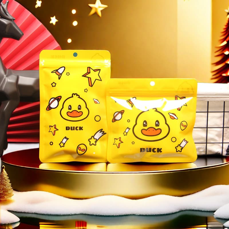 Little Yellow Duck Kingdom Packaging Bags, Children's Cotton Socks Underwear Hair Ties Elastic Bands Ziplock Bags, Baby Clothing Mystery Bag Packaging