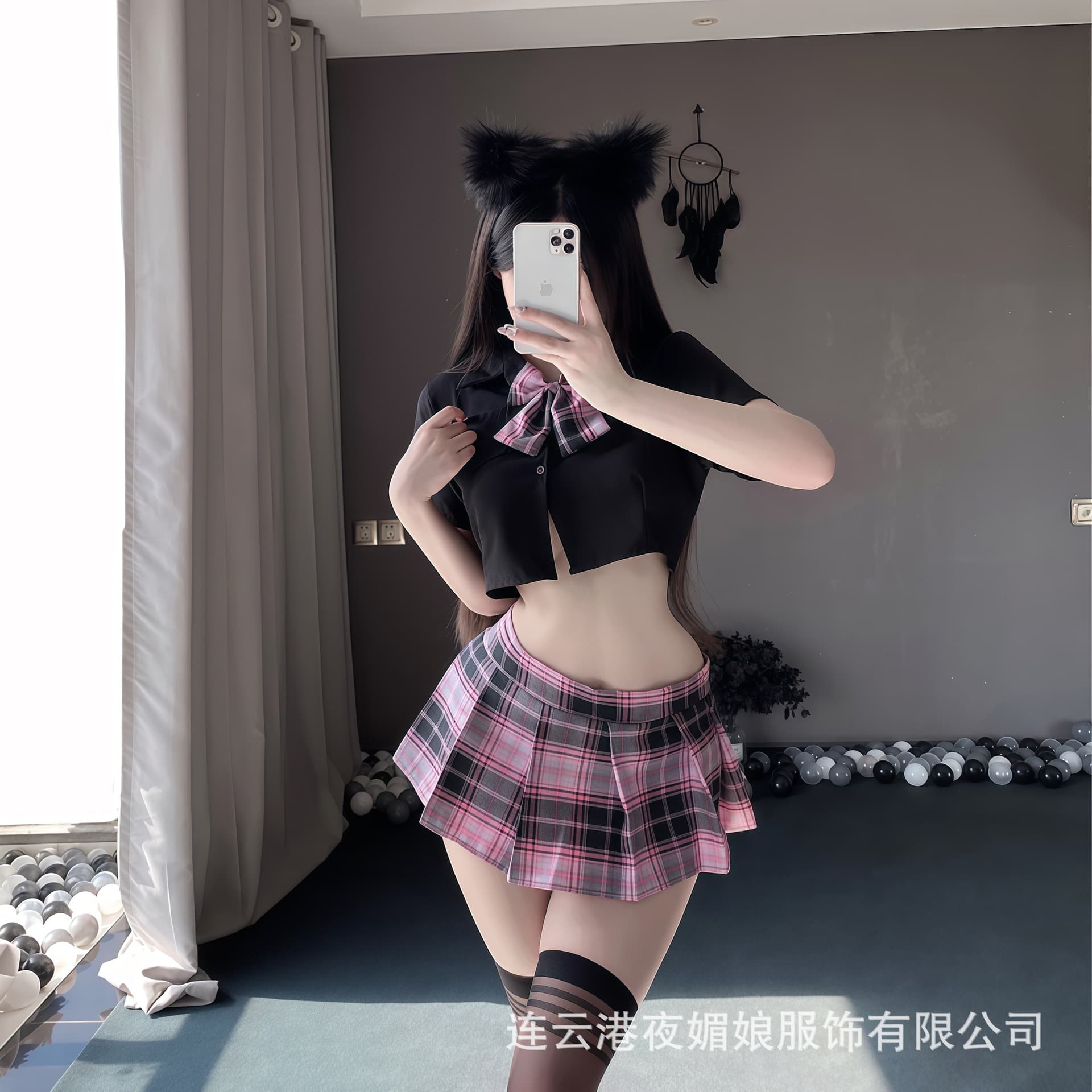 Sexy Lingerie JK Uniform Women's Hot Crop Top Shirt Student Ultra-Short Pleated Skirt Sailor Outfit