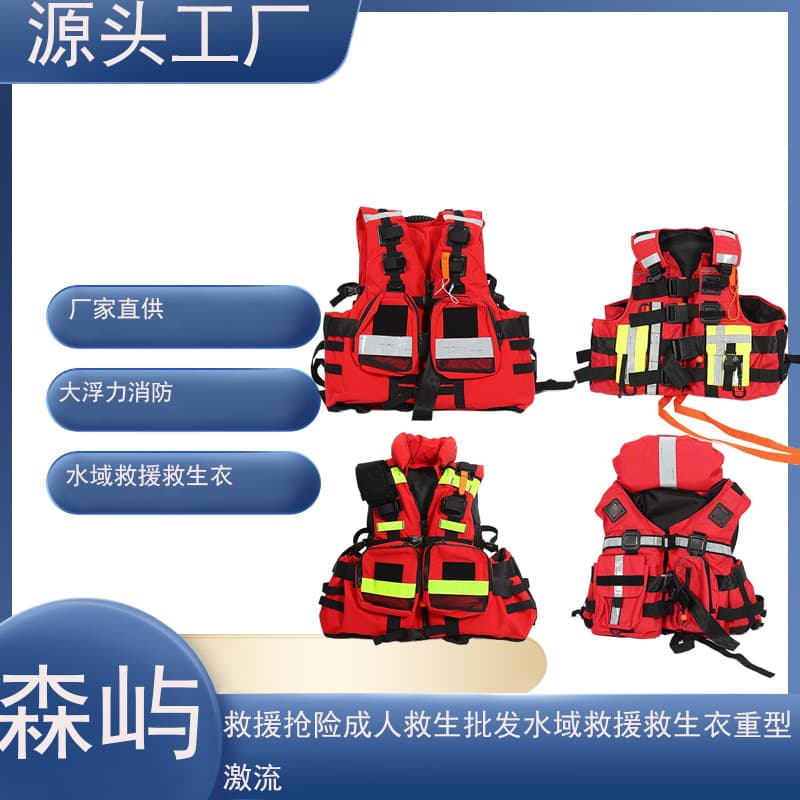 Rescue Life Jacket for Emergency, Water Rescue, Heavy-Duty Rapid Water Life Vest, High Buoyancy Firefighting
