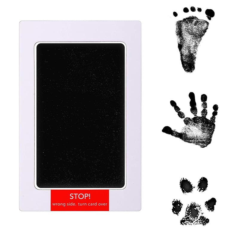 Cross-border Wash-free Ink Pad with Separator, No Dirty Hands, Baby Hand & Foot Print Kit, Colorful Non-staining Ink for Kids