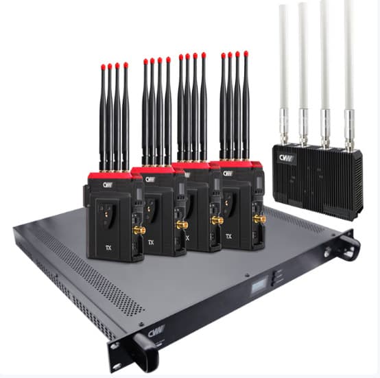 Shijing Wireless CVW Tianyan Four-Channel II Second Generation One Transmitter to Four Receivers 1U Type 4 Transmit 1 Receive Wireless Video Transmission One to Four