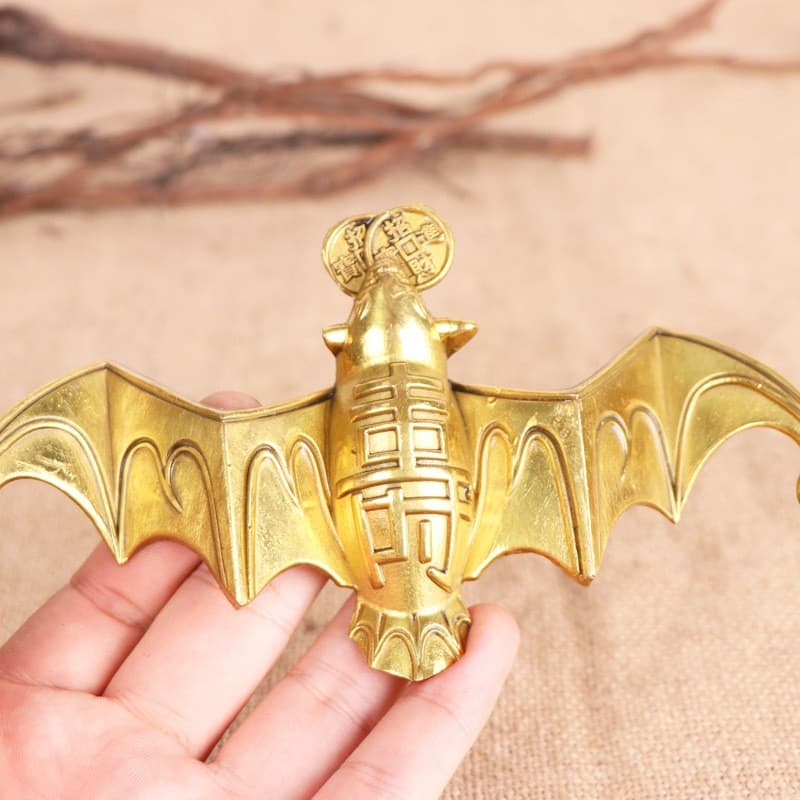 Fortune Bat Hanging Decoration Home Office Ornament Craft Copper Bat