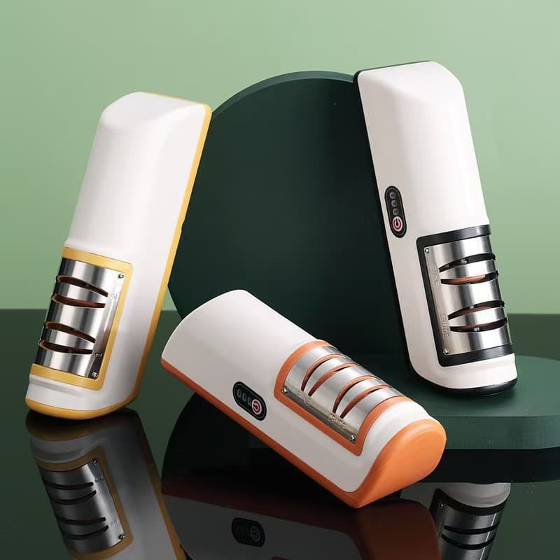 Cross-border electric knife sharpener multi-functional household kitchen knife fully automatic charging small knife sharpening artifact in stock