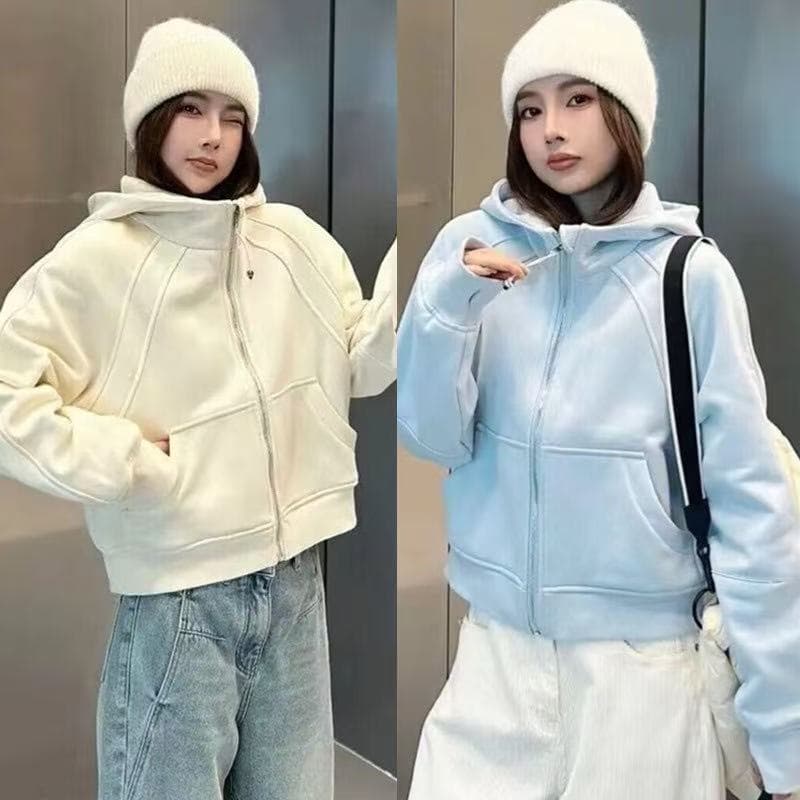 Short Hoodie Jacket for Women, New Spring/Autumn Loose Fit, Oversized Casual Cardigan, Versatile Top