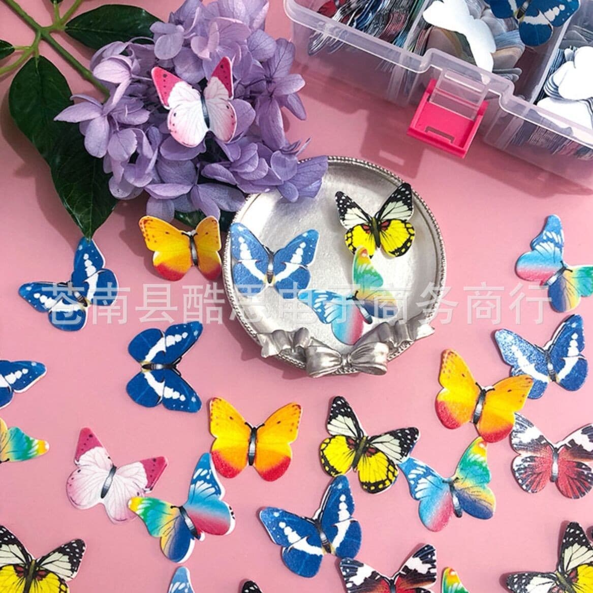 Baking Cake Creative Decoration Wafer Paper Large Butterfly 200pcs Small 540pcs Small Flower Cake Dessert Decoration