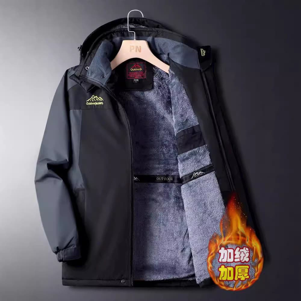 Thickened Fleece-Lined Men's Cotton Coat Warm Windproof Winter Jacket For Dad Casual Style Loose Fit China Mainland Origin