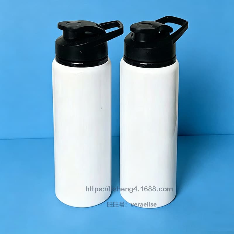 Portable Handle Sublimation Coated Cup DIY Printed White Silver Blank Cup Straight Cup Aluminum Sublimation Aluminum Cup