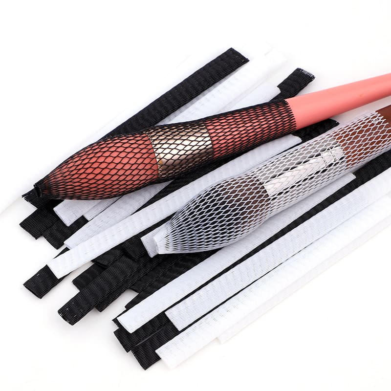 Factory stock makeup brush mesh sleeves, brush head covers, protective sleeves, bouquet nets wholesale anti-frizz mesh bags.