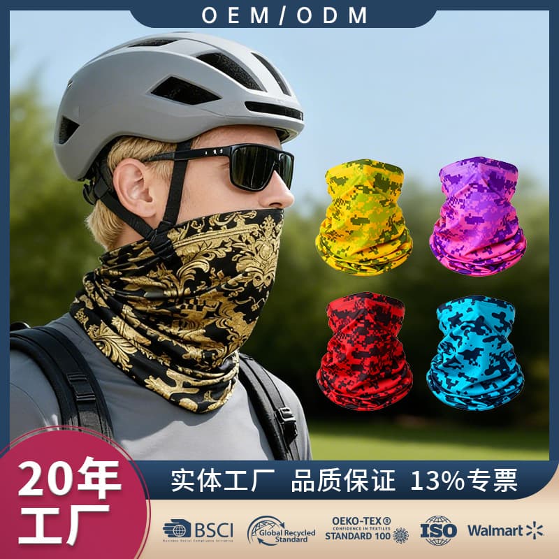 Direct Supply Custom Cross-Border Hot-Selling Polyester Bandanas, Gift Wrap Scarves, Fashion Retro Street Neckerchiefs
