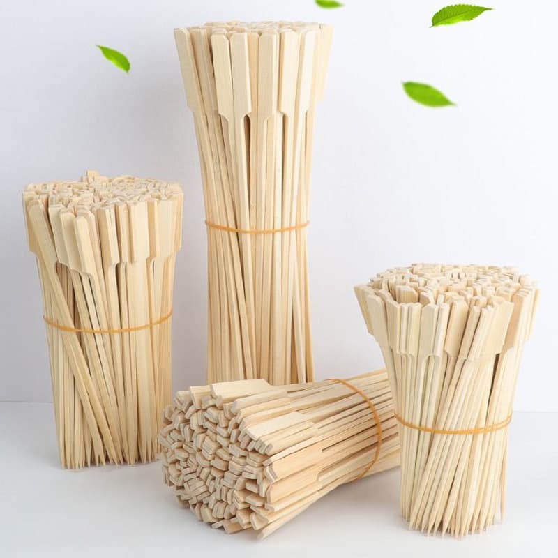 Disposable BBQ Skewers Round Skewers for Grilled Meat Skewers Candied Hawthorn BBQ Supplies Oden Handle Bamboo Skewers
