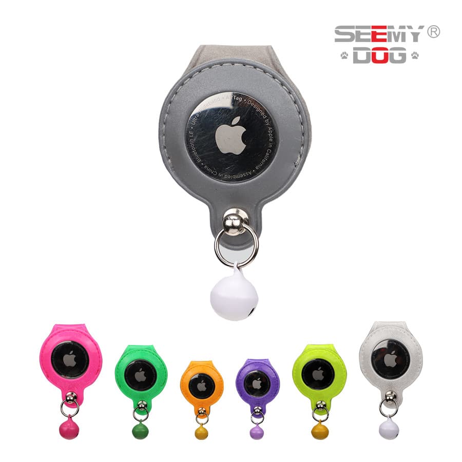 Multi-color in-stock Amazon cross-border compatible Apple Airtag tracker pet anti-lost locator leather case