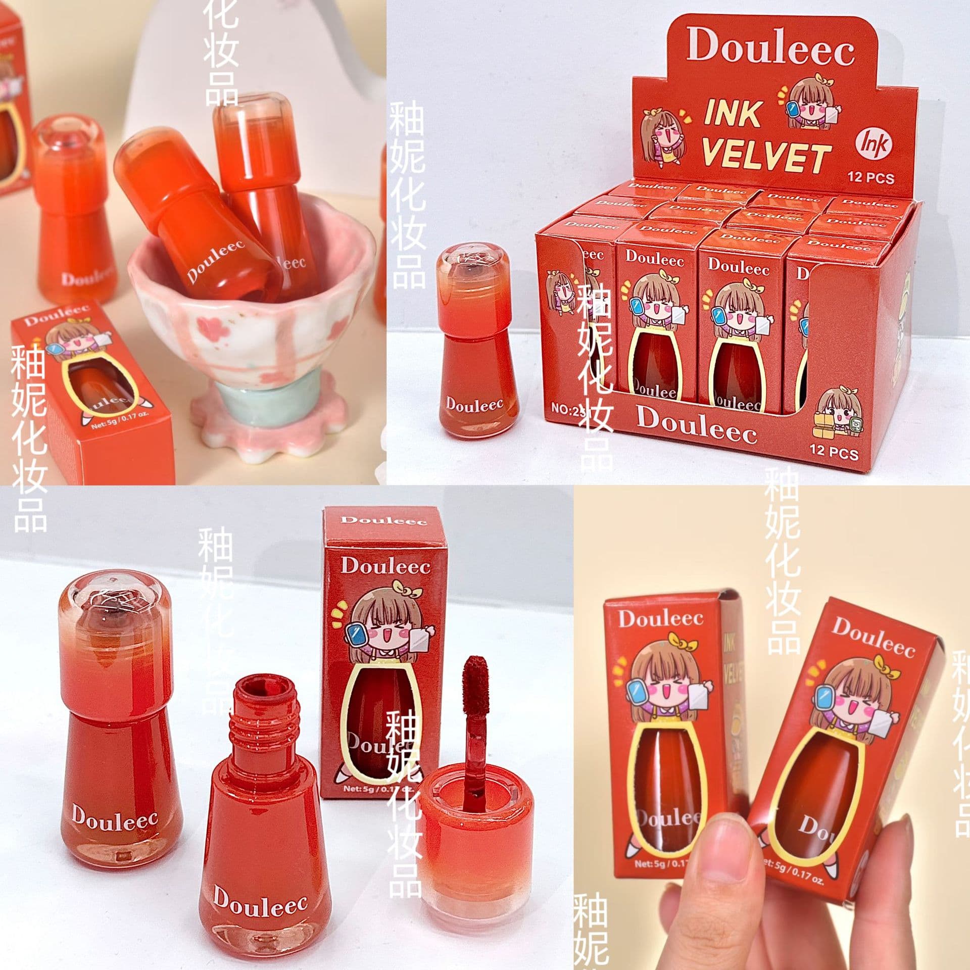 douleec Velvet Mousse Lip Mud, Matte Lip Gloss, Non-Stick, Non-Fading, Liquid Multi-Color Lip Color Wholesale