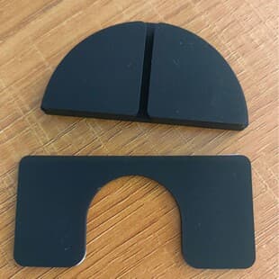 Vulcanized molded silicone pad black semi-circle self-adhesive shockproof silicone anti-slip pad table chair appliance wear-resistant silicone pad