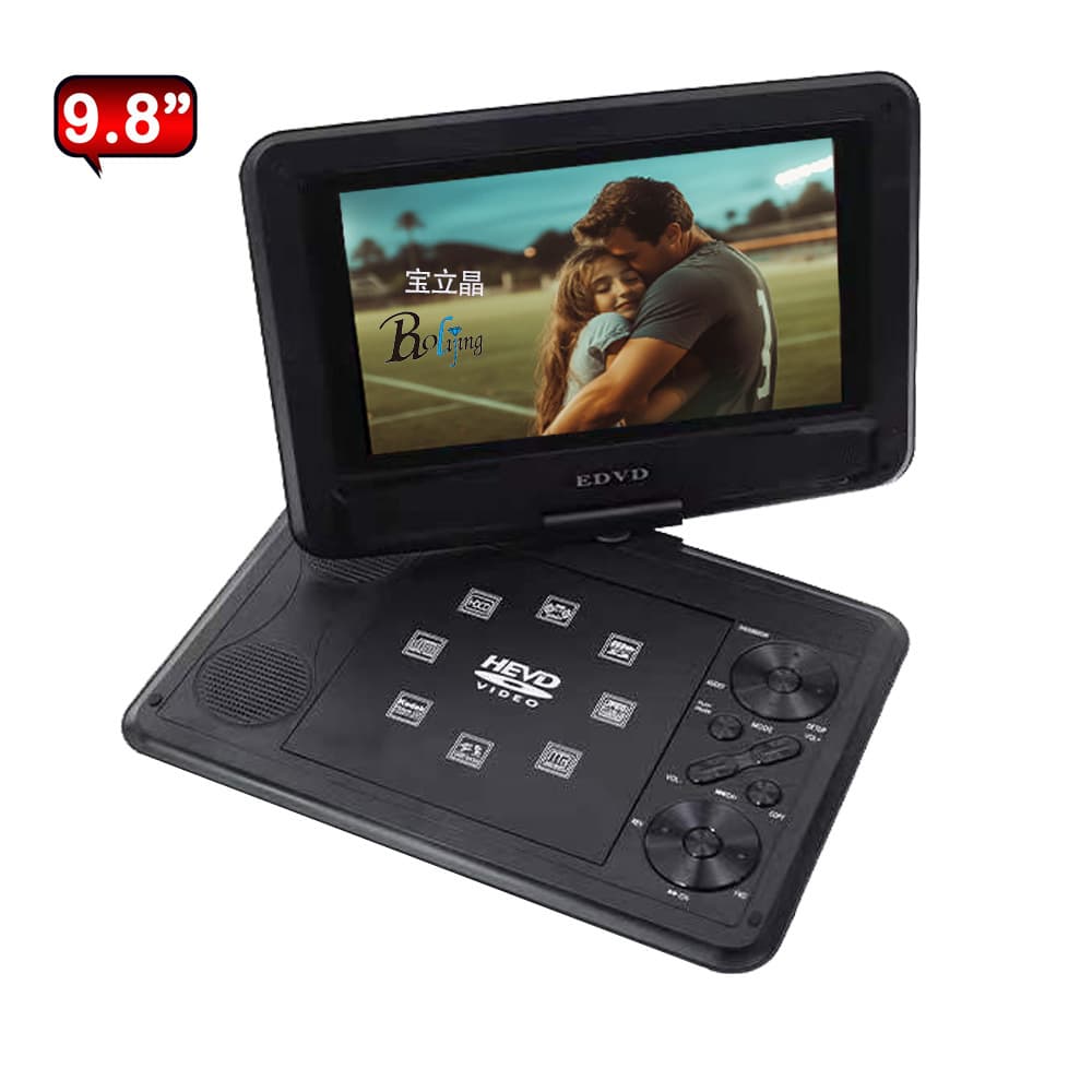 English version 9.8-inch portable DVD player/DVD player/handheld learning machine with rotating screen