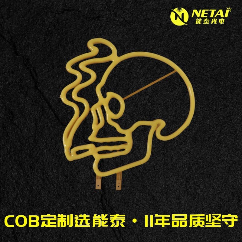 Skull-shaped filament creative pattern LED letter light, custom COB molded filament light emission