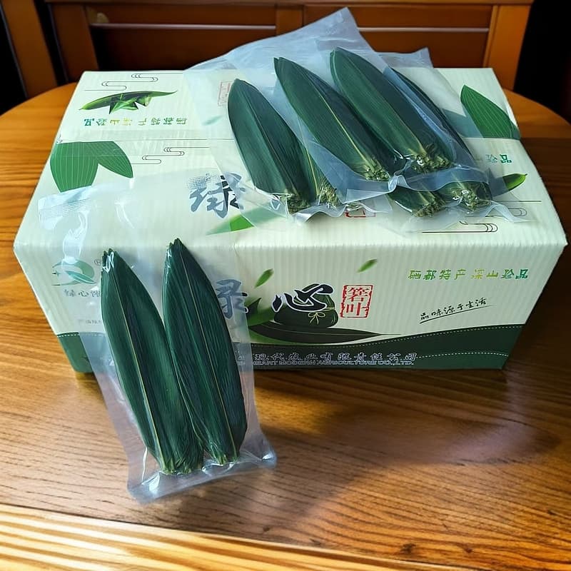 Plating Decoration Japanese Sushi Cuisine Creative Garnish BBQ Serving Mat Indocalamus Leaves Zongzi Leaves Green Heart Dense Wife Bamboo Small Bamboo Leaves