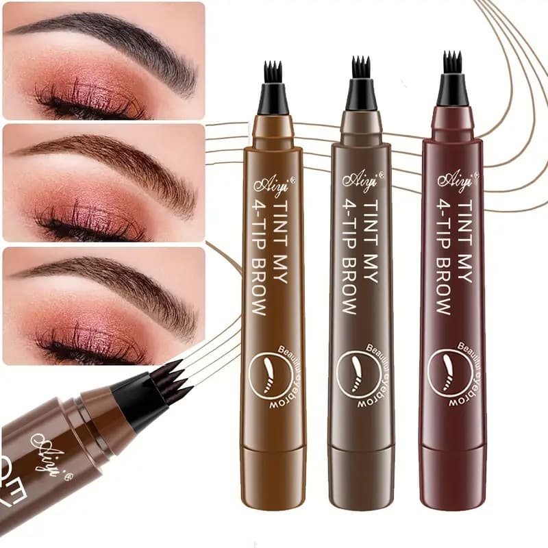 Four-prong liquid eyebrow pencil spot wholesale, durable and smudge-proof, cross-border hot sale Wild Eyebrow Pencil