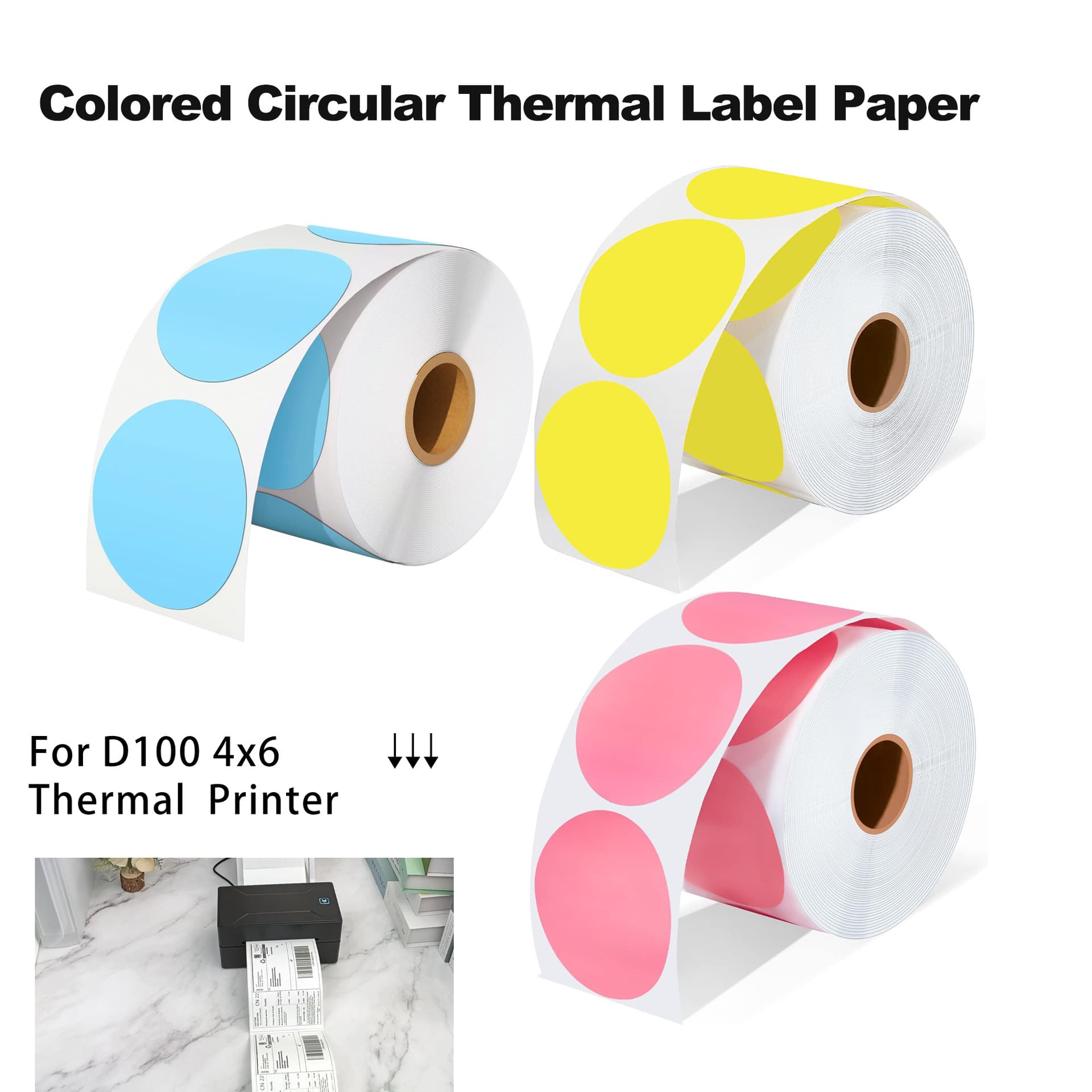For D100 Printer's Thermal Label Paper Self-adhesive thermal label paper
