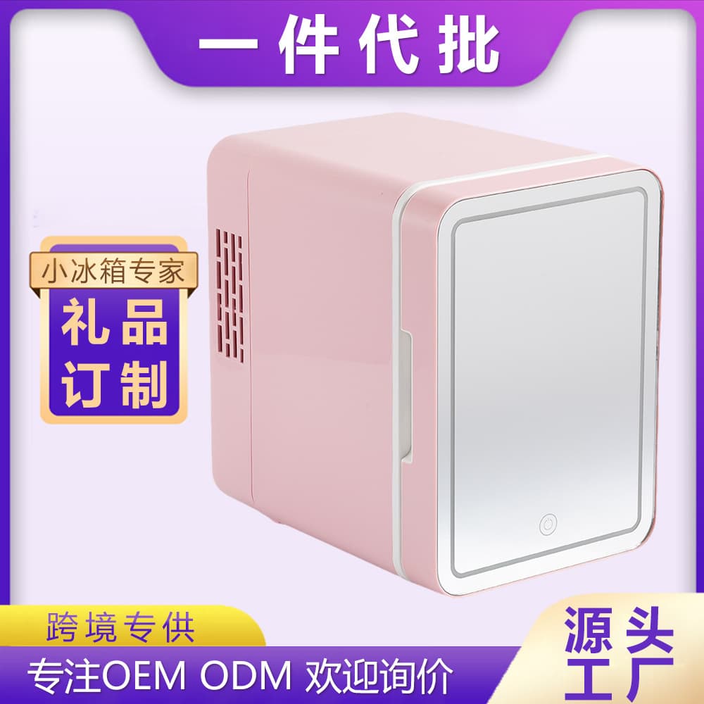 Car Refrigerator Small Portable for Dormitory Home, Cosmetic and Makeup Mirror Mini Fridge