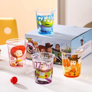Disney Toy Story Cartoon Glass Cup High Appearance Home Milk Cup Children's Water Cup Set Wholesale