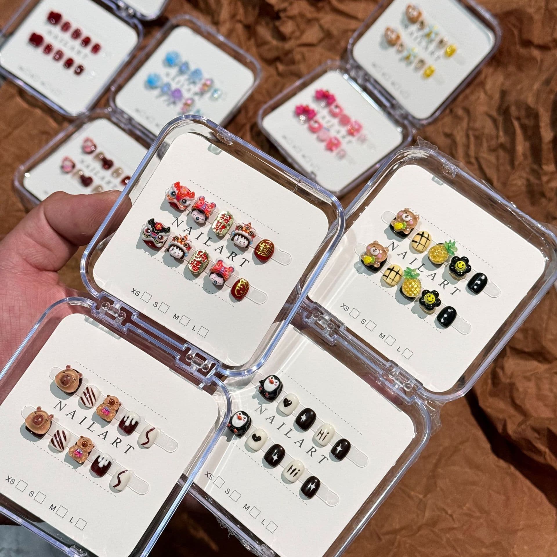 [Collection] Purely Handmade Children's Wear Nails 2026 New Year's New Nail Stickers Removable Nail Pieces Little Girls
