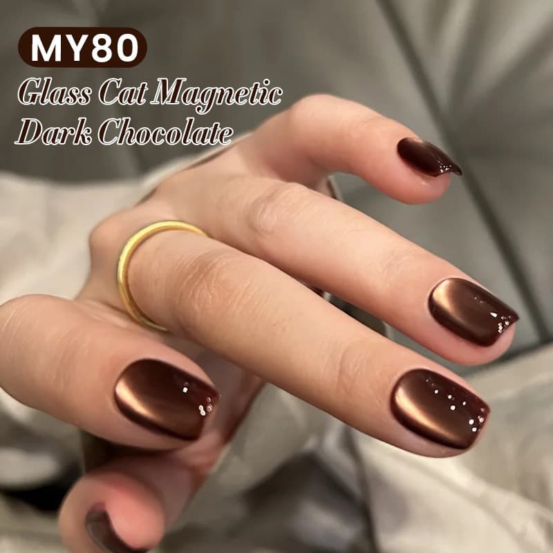 BORNPRETTY Manicure Autumn and Winter Popular Maillard Amber Cat Eye Gel Translucent Brown Caramel Latte Magnetic Nail Polish