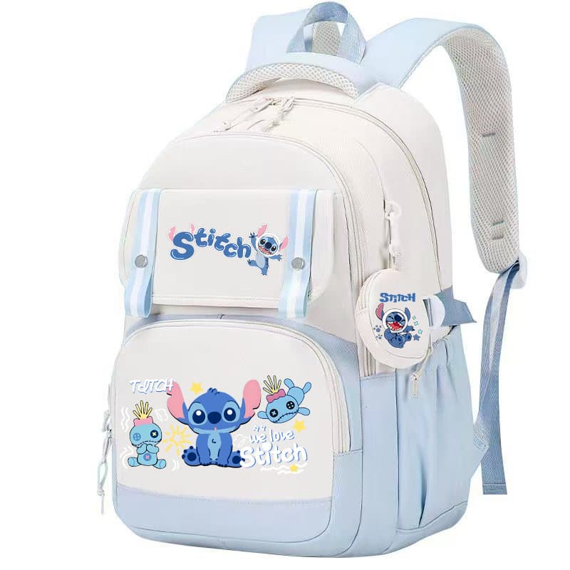 Best-selling Lilo & Stitch Themed Backpack Cartoon Anime Print Spine Protection School Bag for Students