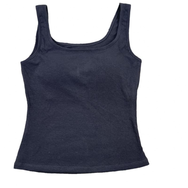 Spring/Summer Basic American Wide Strap Camisole for Women, Cotton Solid Color Stretchy Slimming Inner or Outer Wear, Beautiful Back