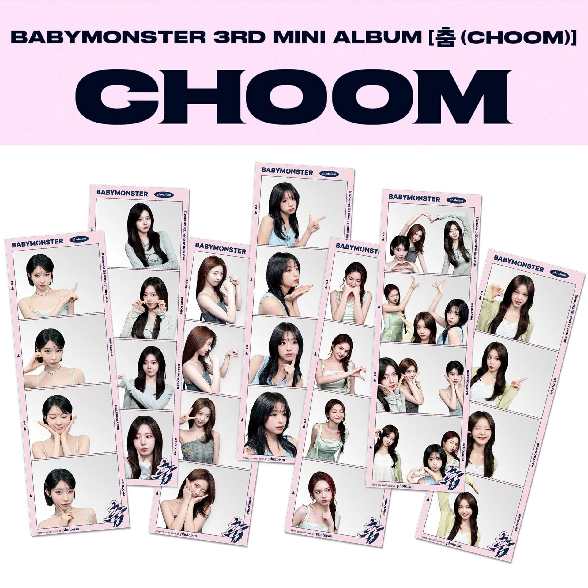 BABYMONSTER four-square bookmark Baby Monster new album (CHOOM) cute collection collection selfie series