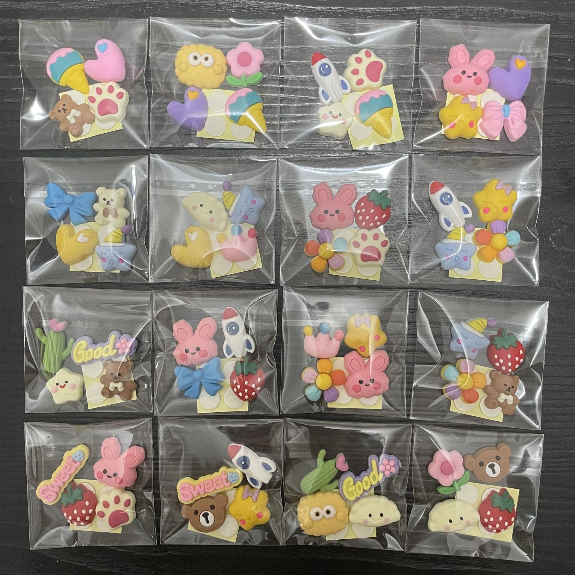 3D Water Cup Stickers Thermal Mug 3D Doll Resin Buckle DIY Refrigerator Mobile Phone Stickers Creative Office