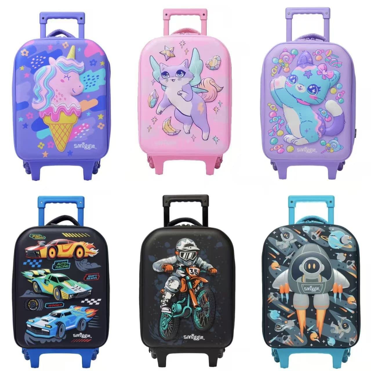 Australian Smiggle medium-sized trolley case, super cute children's luggage, cartoon travel suitcase for elementary school students