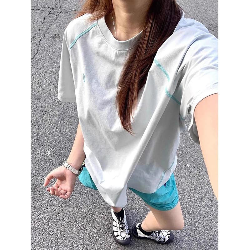 Wholesale Summer Couple Outdoor Running Sports Cycling Shirt Breathable Cool Feeling Top Ice Silk Quick Dry Crew Neck T-Shirt Women