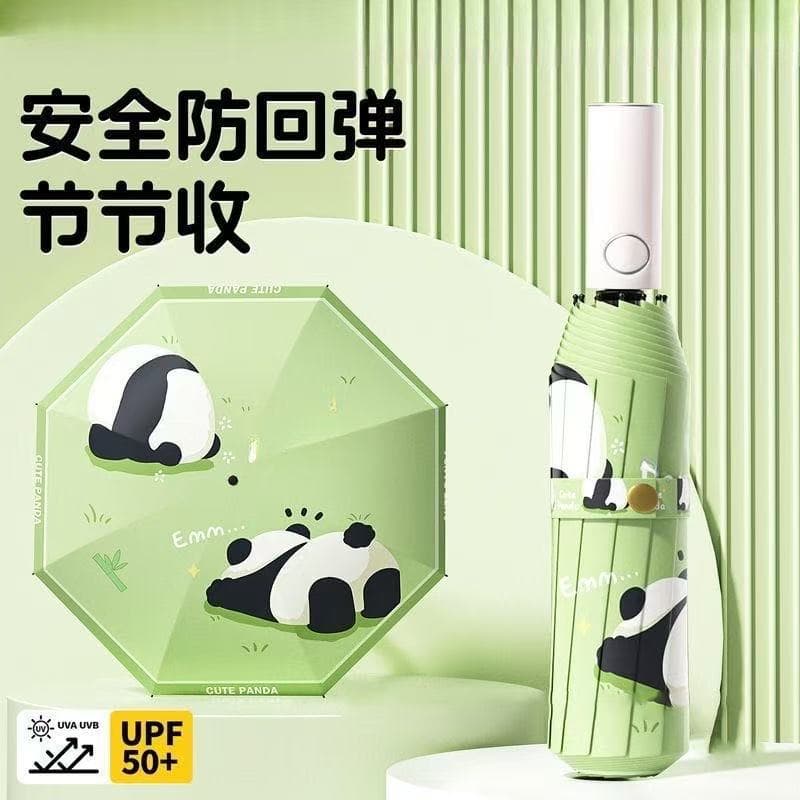 Children's Safe Anti-Rebound Sectional Retraction Umbrella for Primary School Students, Dual-Use Sun and Rain Foldable Umbrella Specifically for School