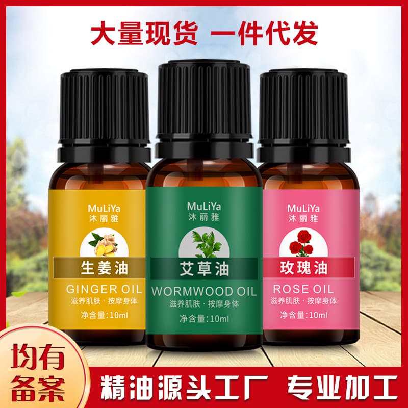Muliya Mugwort Ginger Rose Massage Oil Compound Plant Essential Oil 10ML Direct from Manufacturer