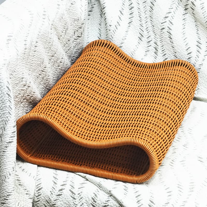 Rattan Pillow for Cervical Support, Hollow PE Plastic Handwoven Washable Cervical Bamboo Pillow, Slightly Cool Pillow