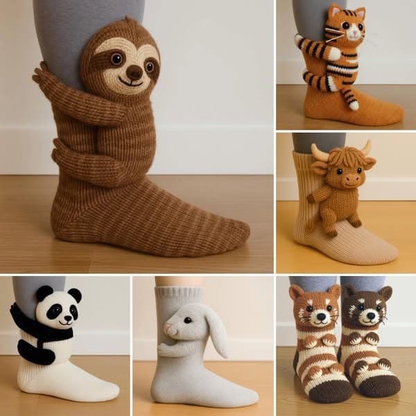 New Cross-Border Product Animal Socks Christmas Knitted Floor Socks Warm Cozy Autumn Winter Floor Socks